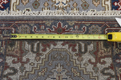 Tribal Indo Heriz rug corner detail