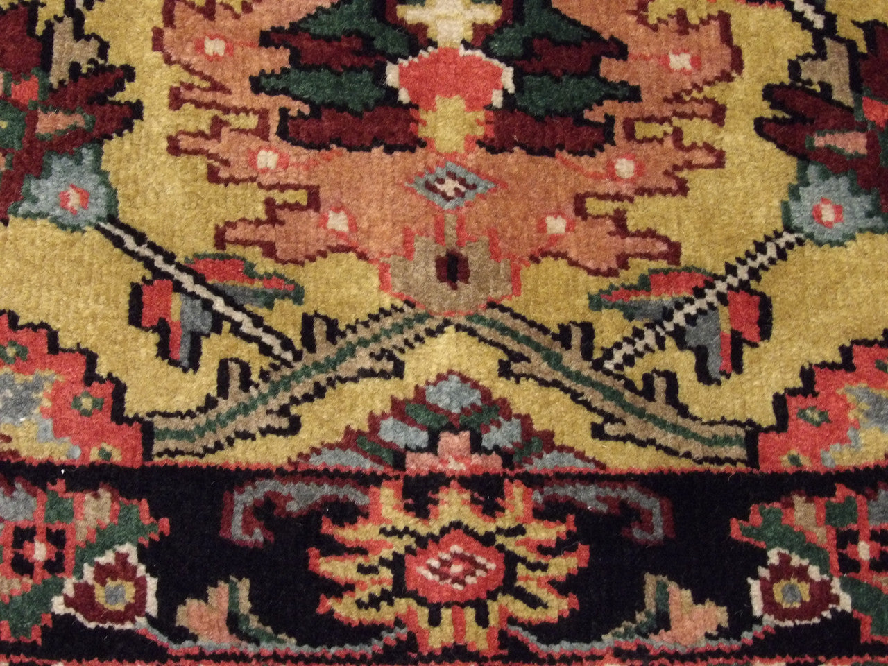 Turkish Weave Antique Wash rug border detail