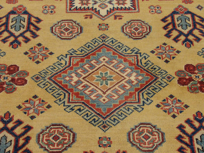 Back of Tribal Kazak hand-knotted rug