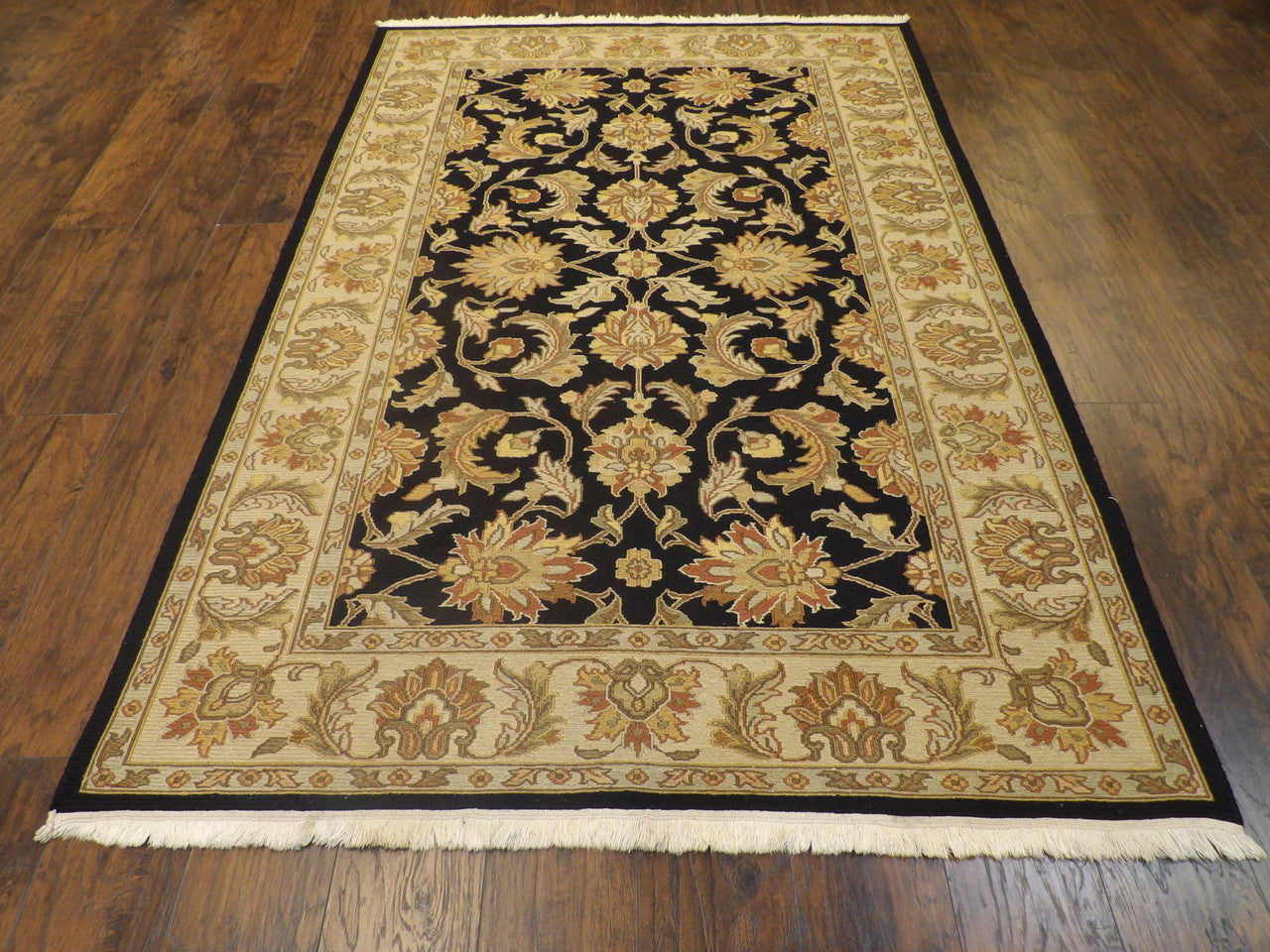 Kashan rug corner detail