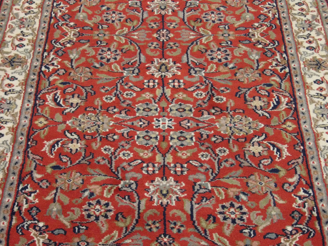 Back of Fine Persian Kashan hand-knotted rug