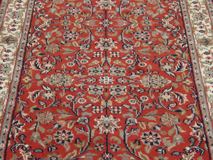 Back of Fine Persian Kashan hand-knotted rug