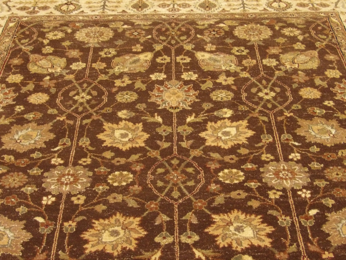 Chobie Antique hand-knotted wool rug in Brown, 6'0" x 9'0", SKU W868