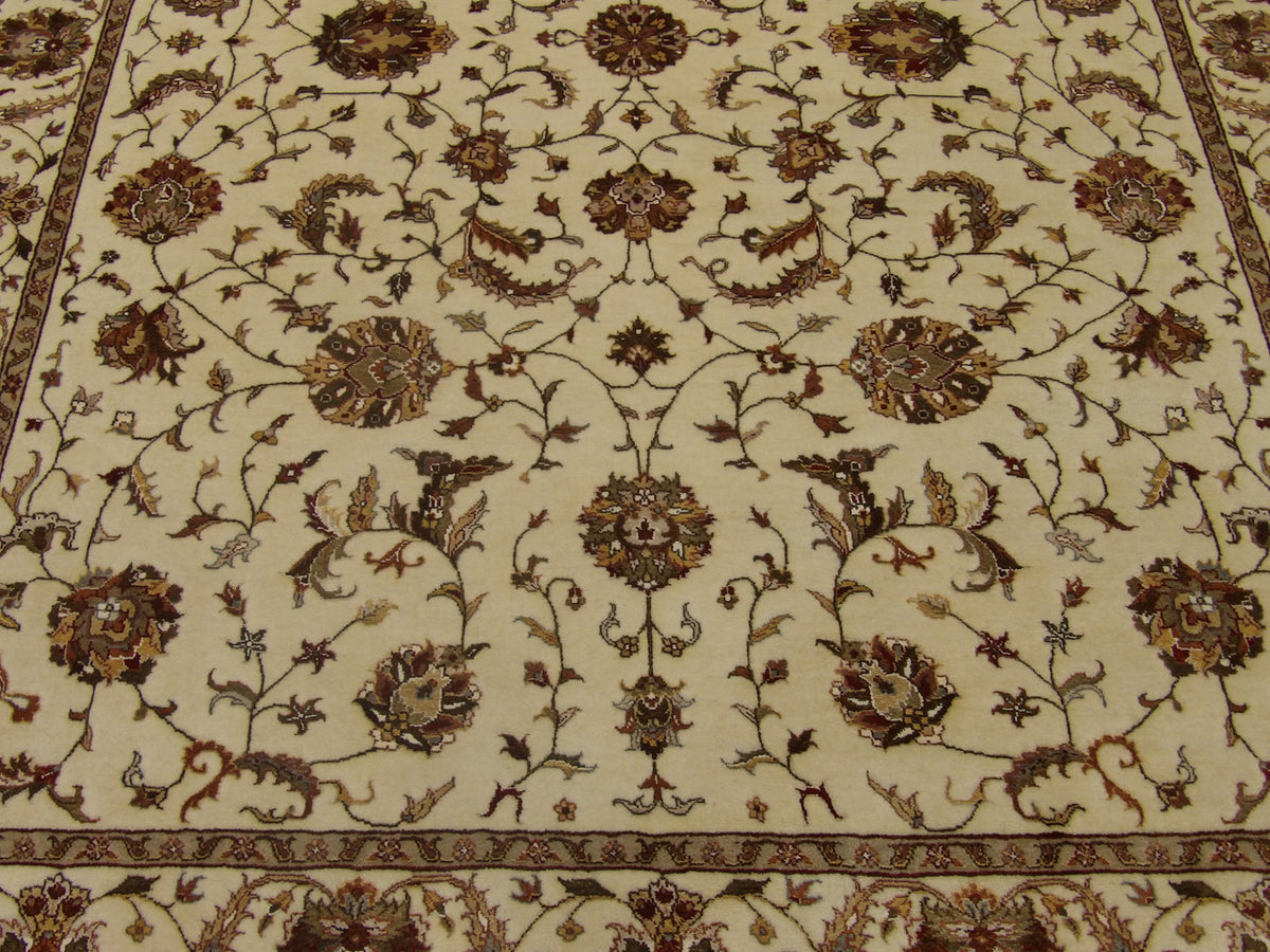 Back of Kashan hand-knotted rug