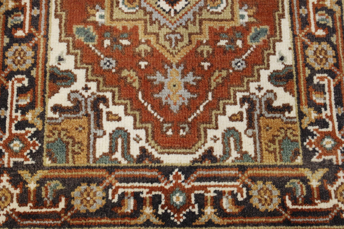 Close-up of wool pile, Rust rug