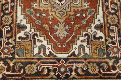 Close-up of wool pile, Rust rug