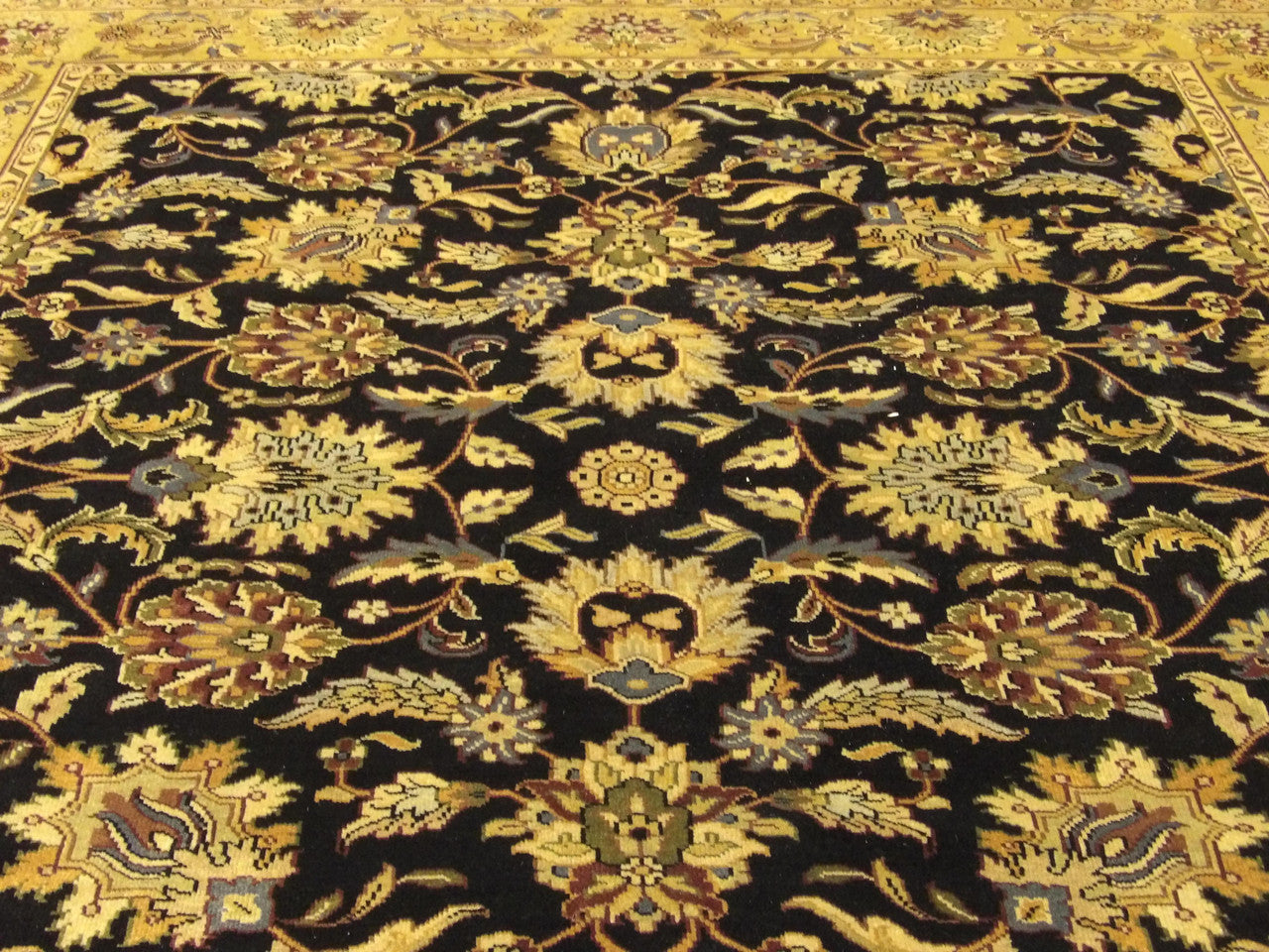 Back of Jaipur Kashan Antique Wash hand-knotted rug
