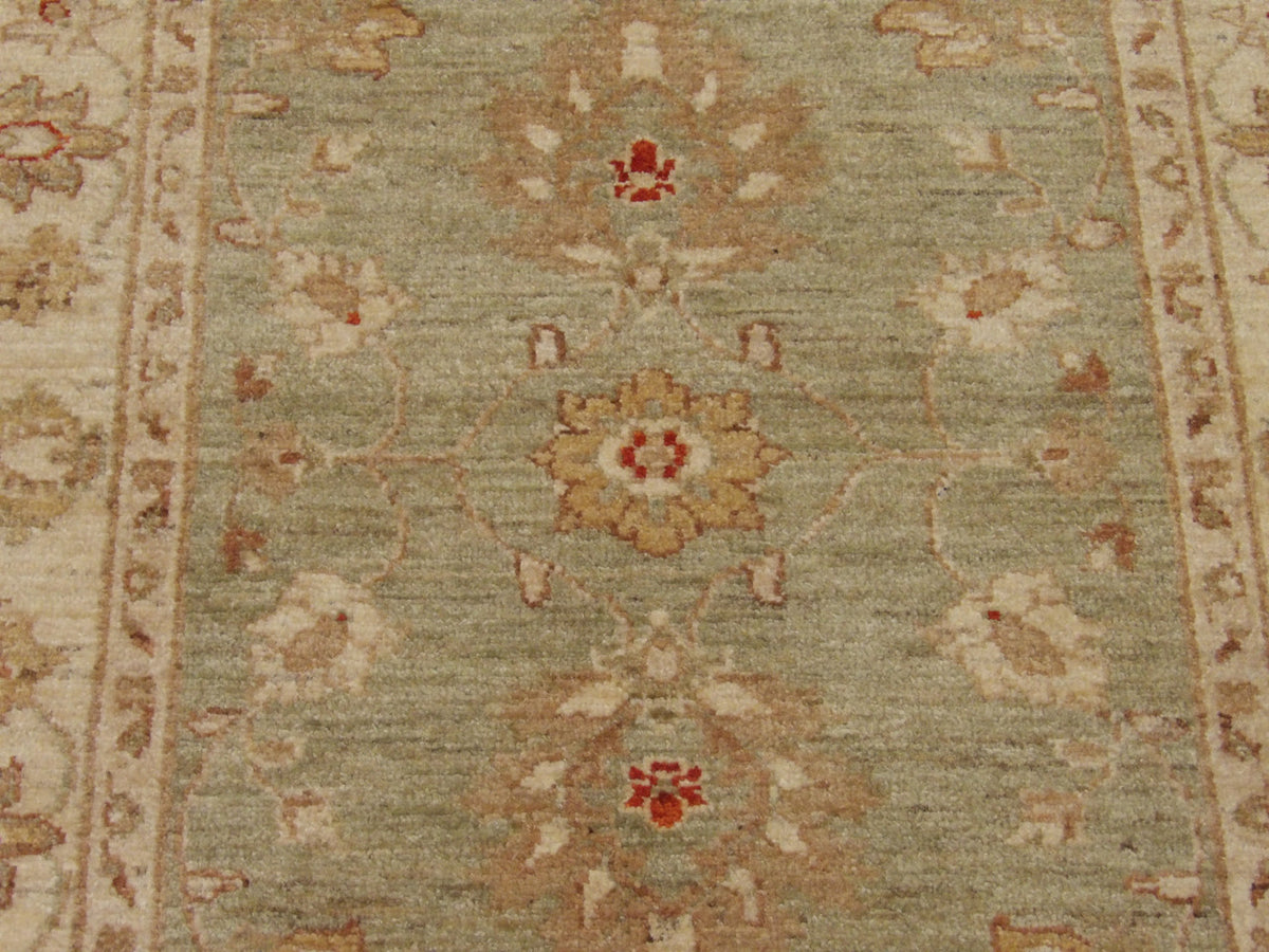 Back of Oushak Chobi Natural Dye hand-knotted rug