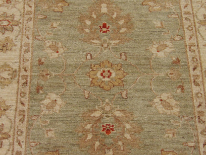 Back of Oushak Chobi Natural Dye hand-knotted rug