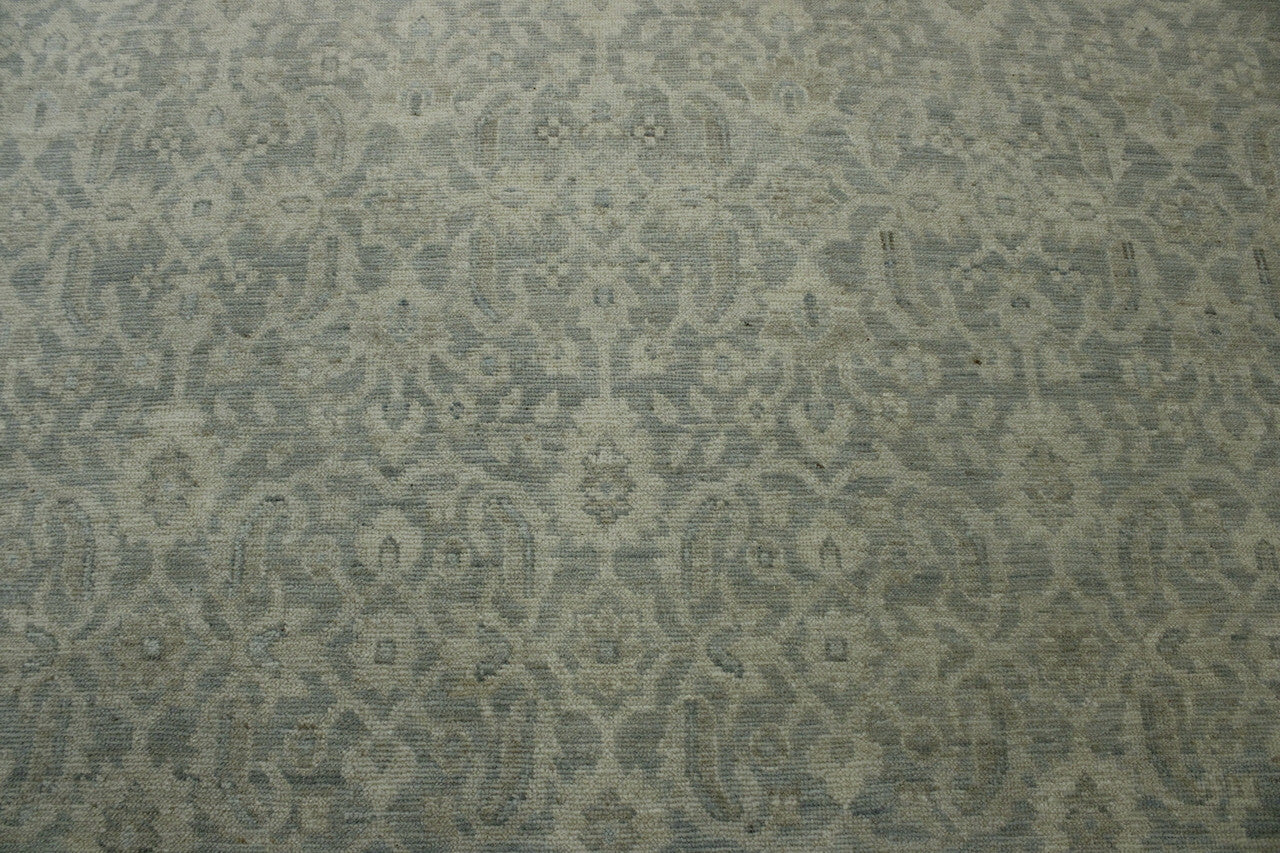Oushak Wash Chobi rug corner detail