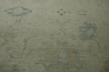 Back of Oushak Wash Chobi hand-knotted rug
