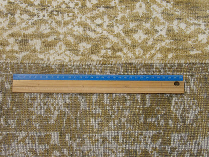 Green Transitional Broken rug in room setting