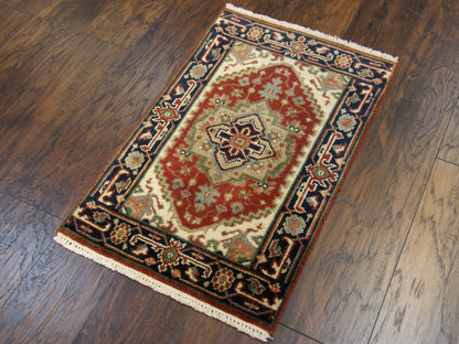 Heriz pattern detail, blue rug