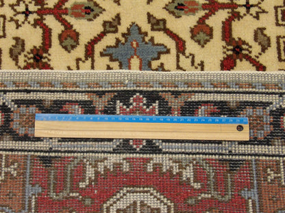 Full view of tribal Indo Heriz hand-knotted runner