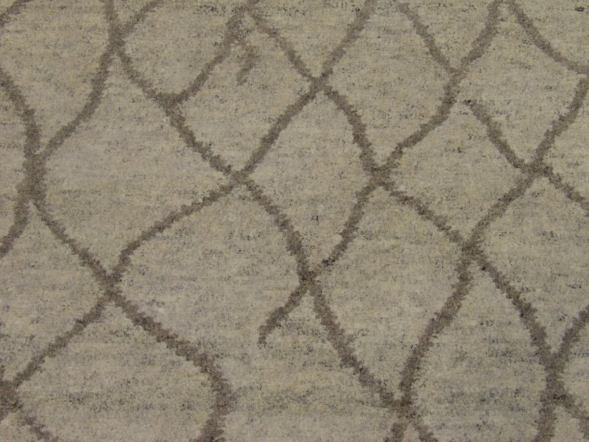 Back of Moroccan Tibetan Weave Design hand-knotted rug