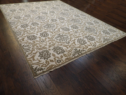 Full view of Fine Transitional Silky Oushak rug