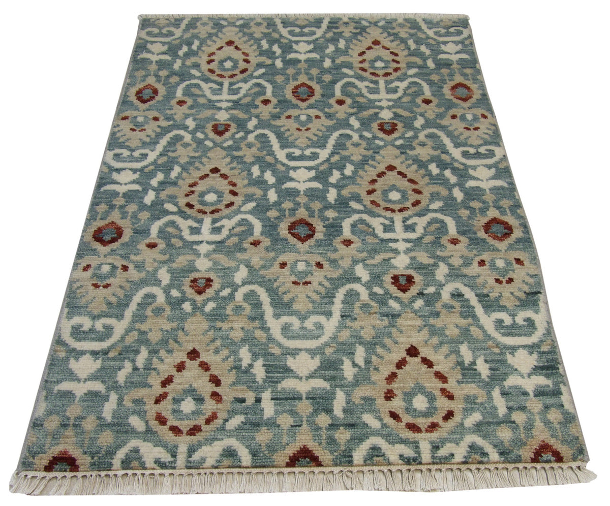 Full view of Indo Ikat rug