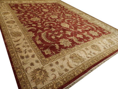 Chobie Oushak / Peshawar hand-knotted wool rug in Rust, 12'0" x 15'0", SKU w743