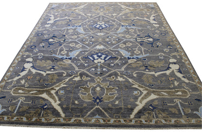 Oushak Colorful Ziegler pattern detail