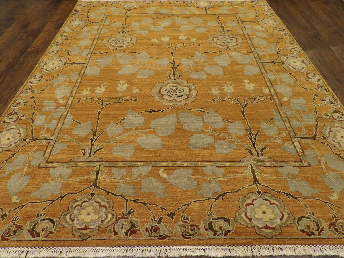 Back of hand-knotted Tree of Life rug showing construction
