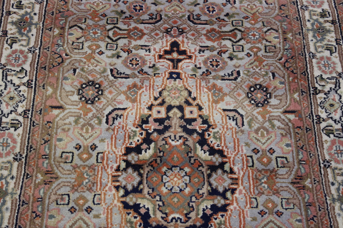 Close-up of wool pile, Pink rug