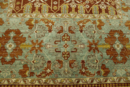 Tribal Vegetable Dye Bamiyan rug corner detail
