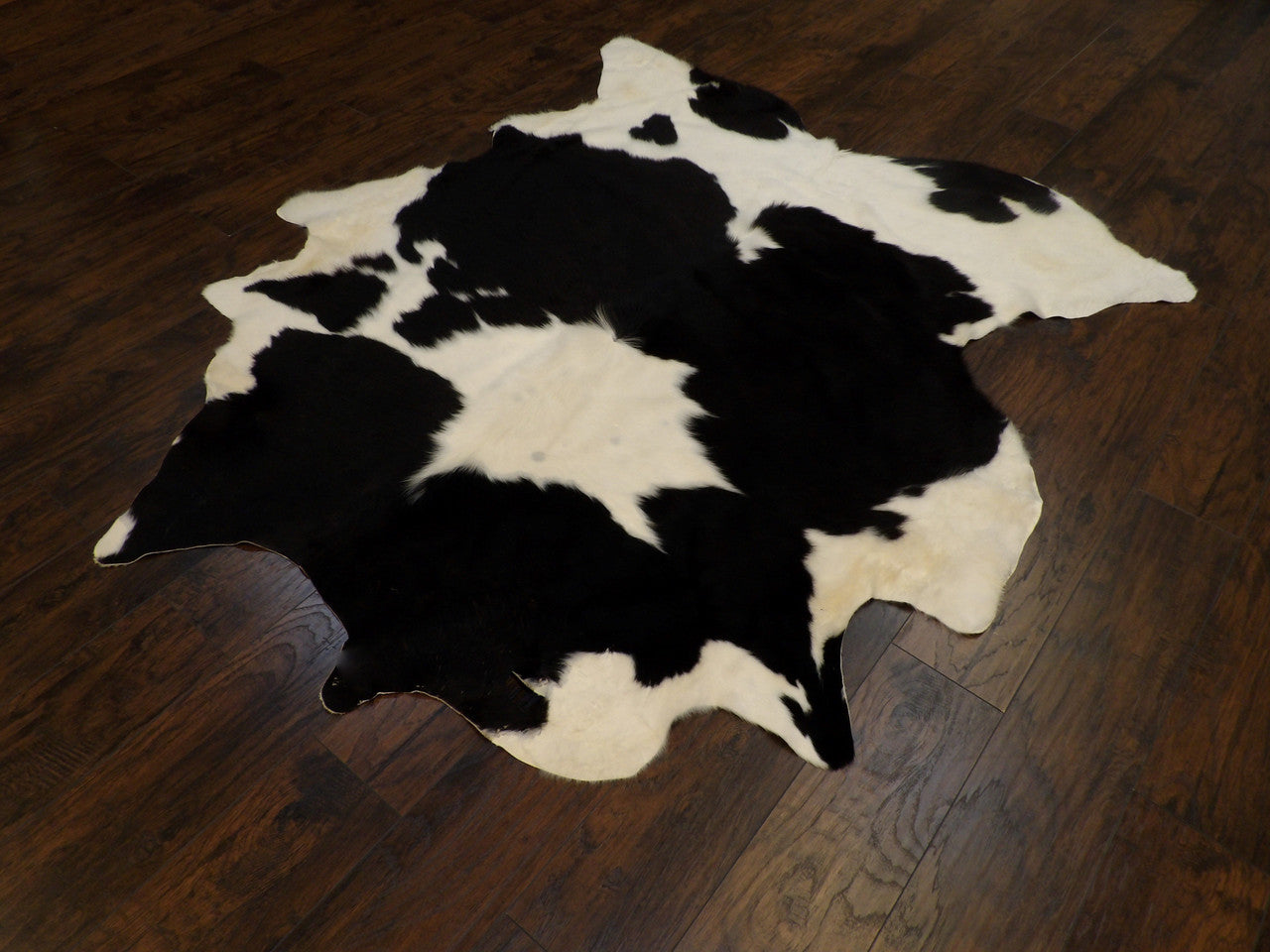 Natural cowhide pattern detail, black and white