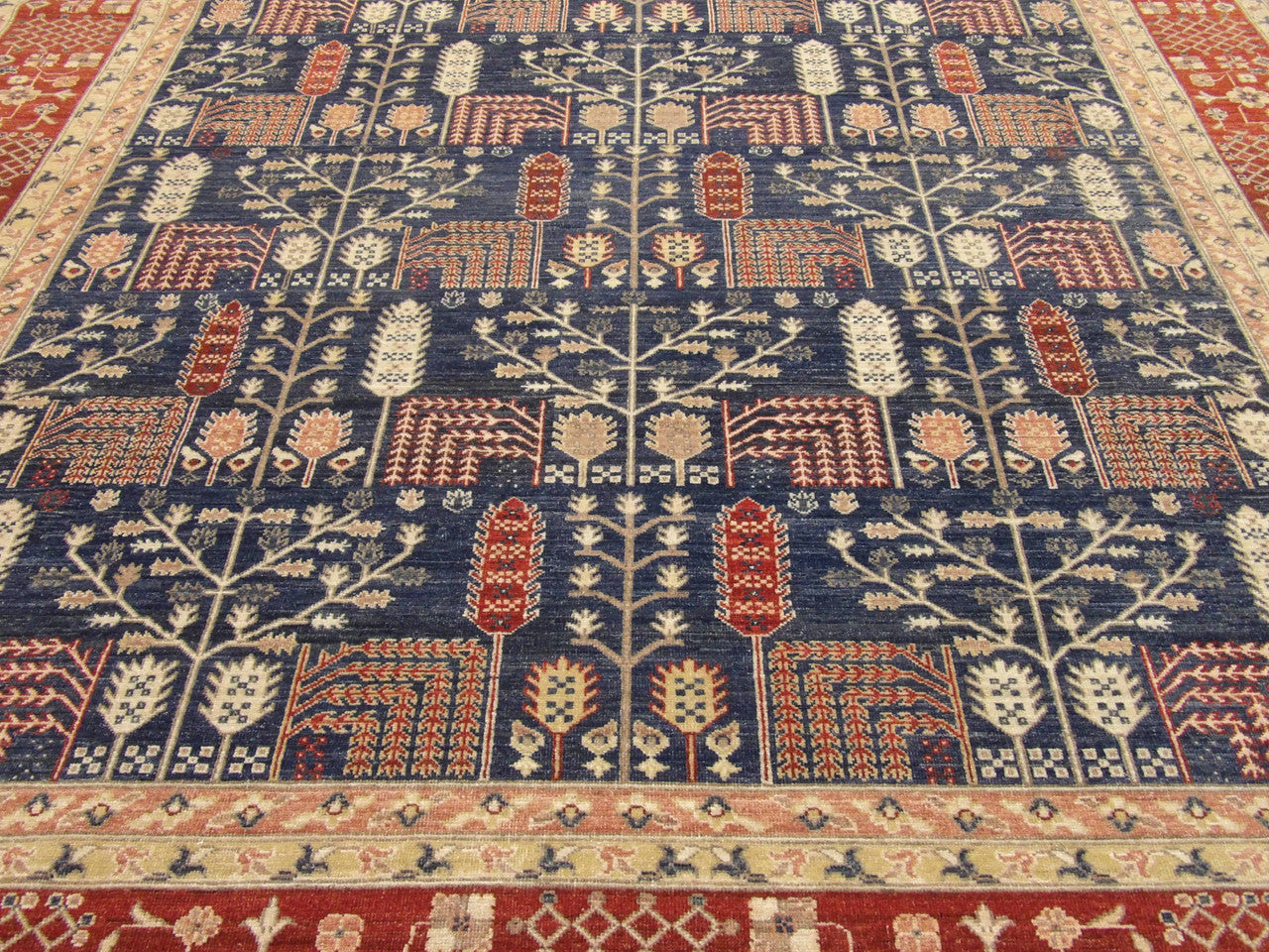 Back of Fine Chobi Ziegler Natural Dye hand-knotted rug