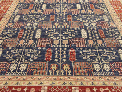 Back of Fine Chobi Ziegler Natural Dye hand-knotted rug