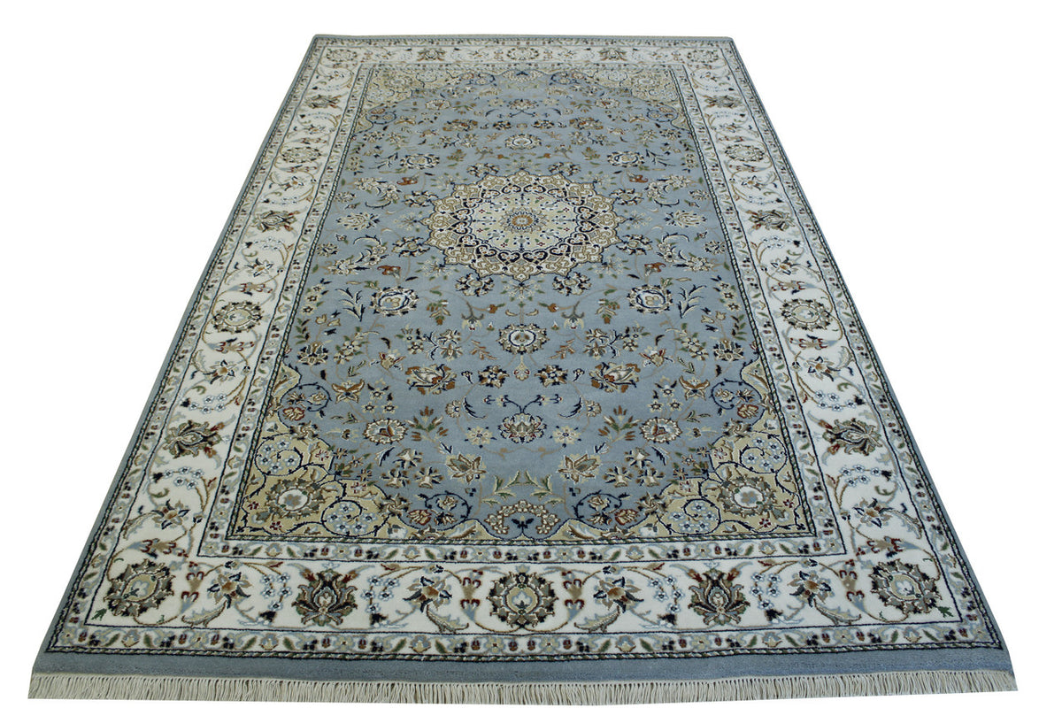 Back of Traditional Fine Nain hand-knotted rug