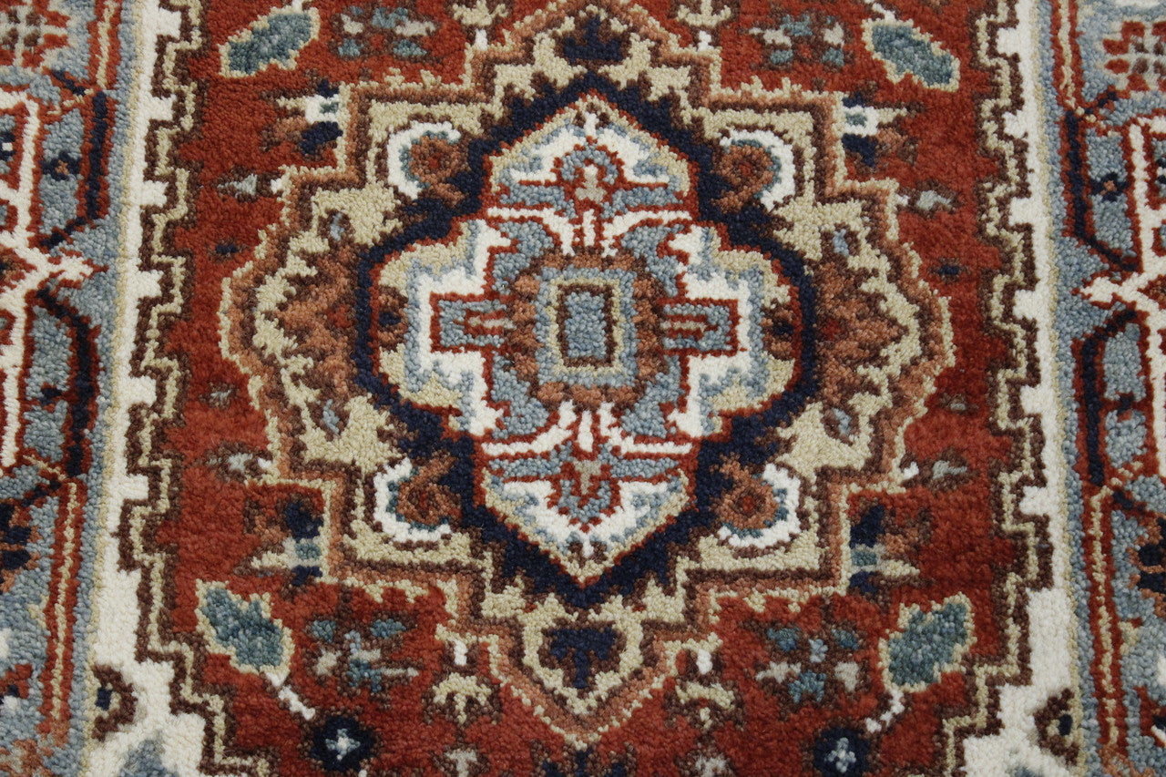 Full view of Tribal Indo Heriz rug