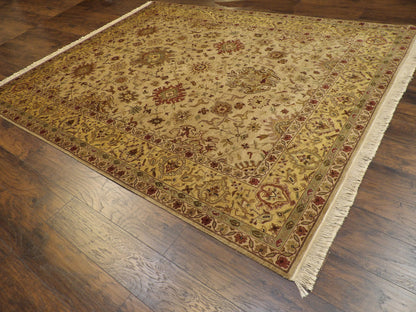 Tie-dye color transition detail on Ziegler rug