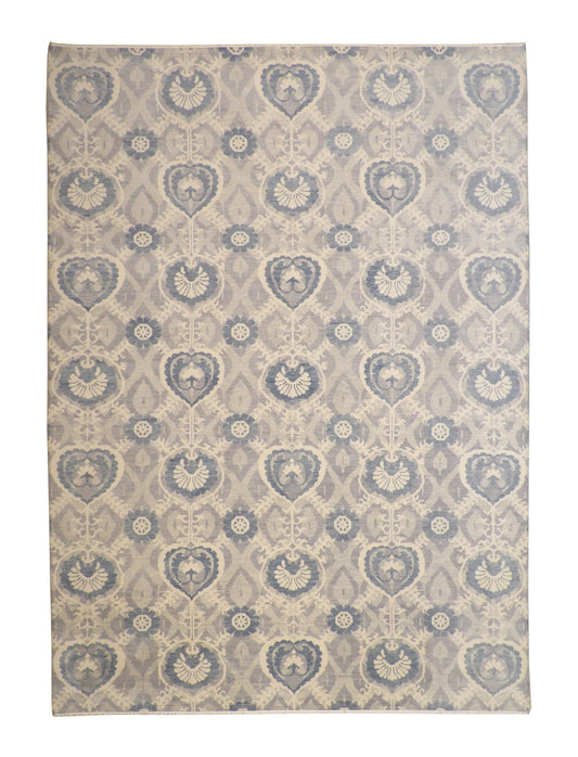 Tribal Ikat Wool Hand Knotted Rug 10.0x13.9 -b-142