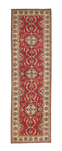 Tribal Super Kazak Wool Hand Knotted Rug 4.0X14.0 -b-148