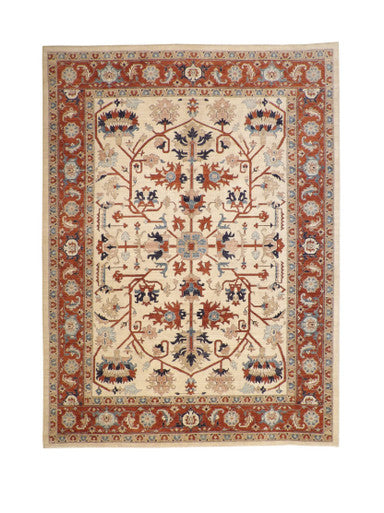 Tribal Fine Floral Sherapi Wool Hand Knotted Rug 10.0x13.9 -b-149