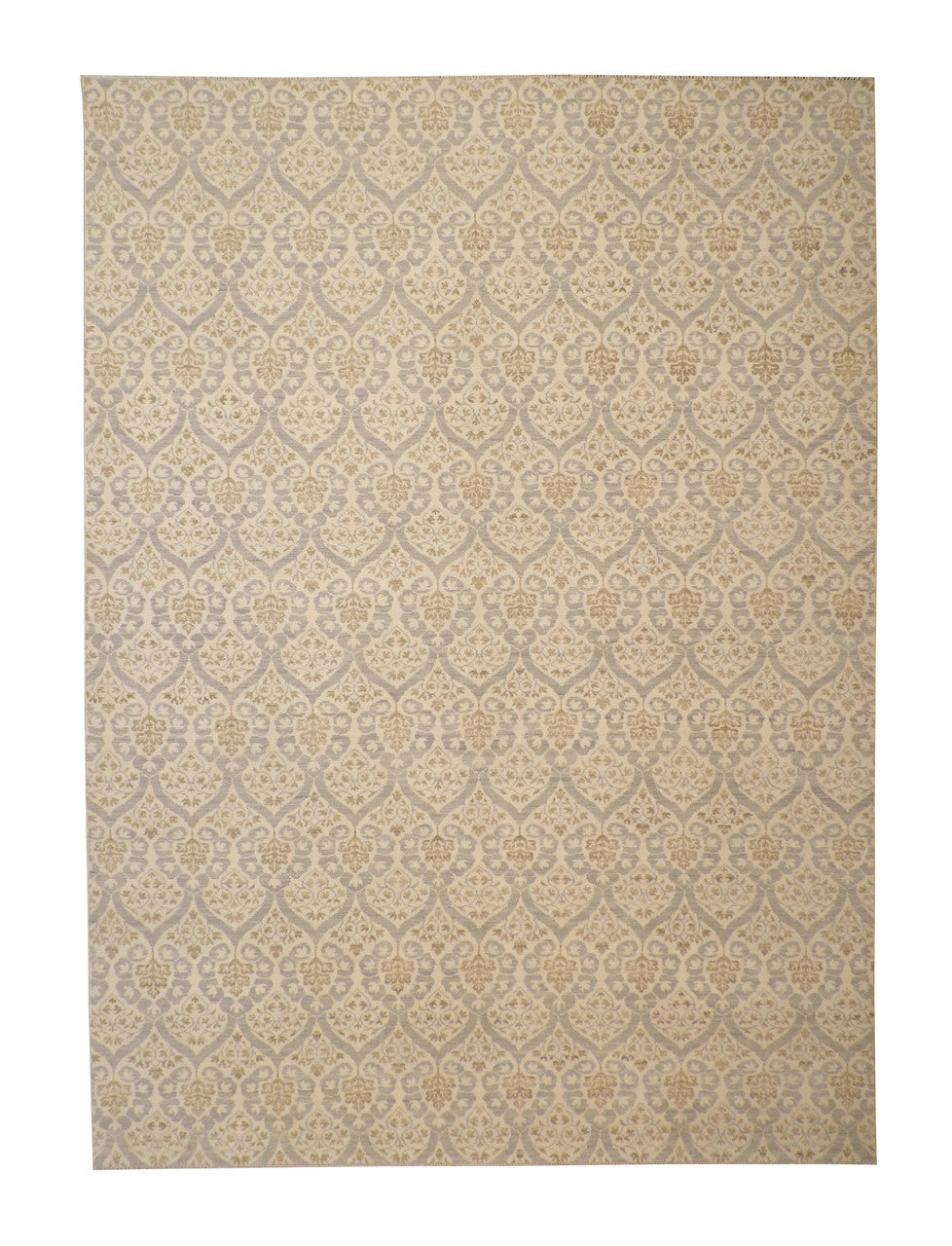 Tribal Ikat Wool Hand Knotted Rug 10.1x14.0 -b-150