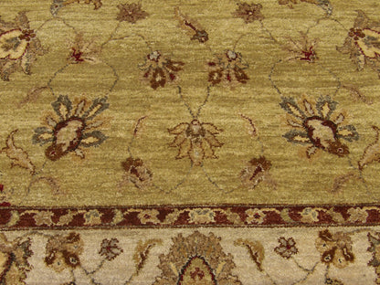 Chobie Oushak / Peshawar hand-knotted wool rug in Green, 6'0" x 9'0", SKU W897