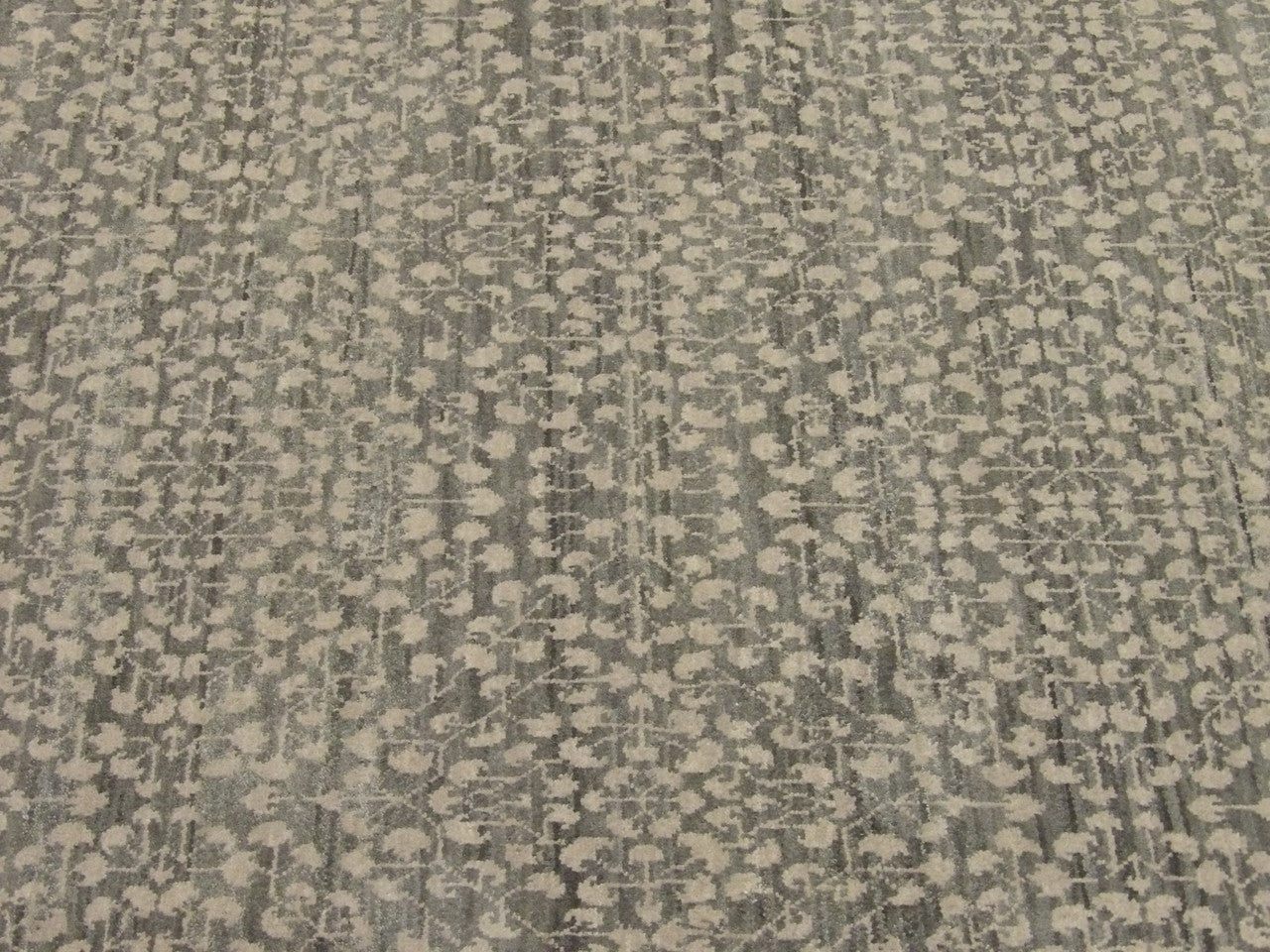 Back of transitional hand-knotted rug