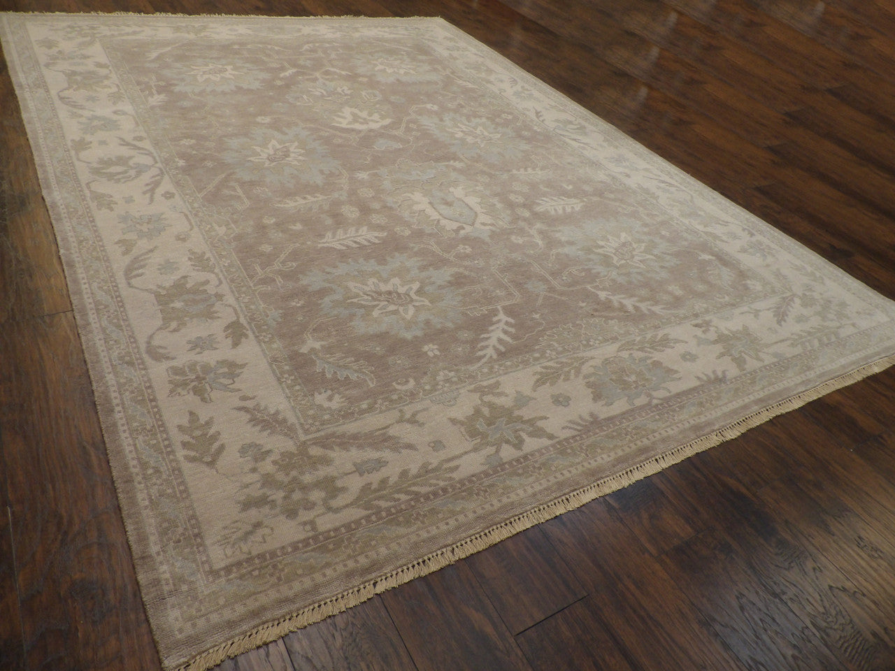 Full view of Turkish Oushak rug