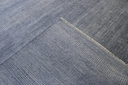 Back of Modern Grass Design hand-knotted rug