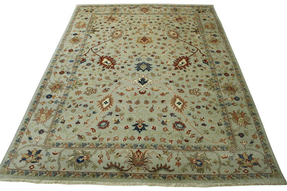 Close-up of wool pile, Multi-Color & Beige rug