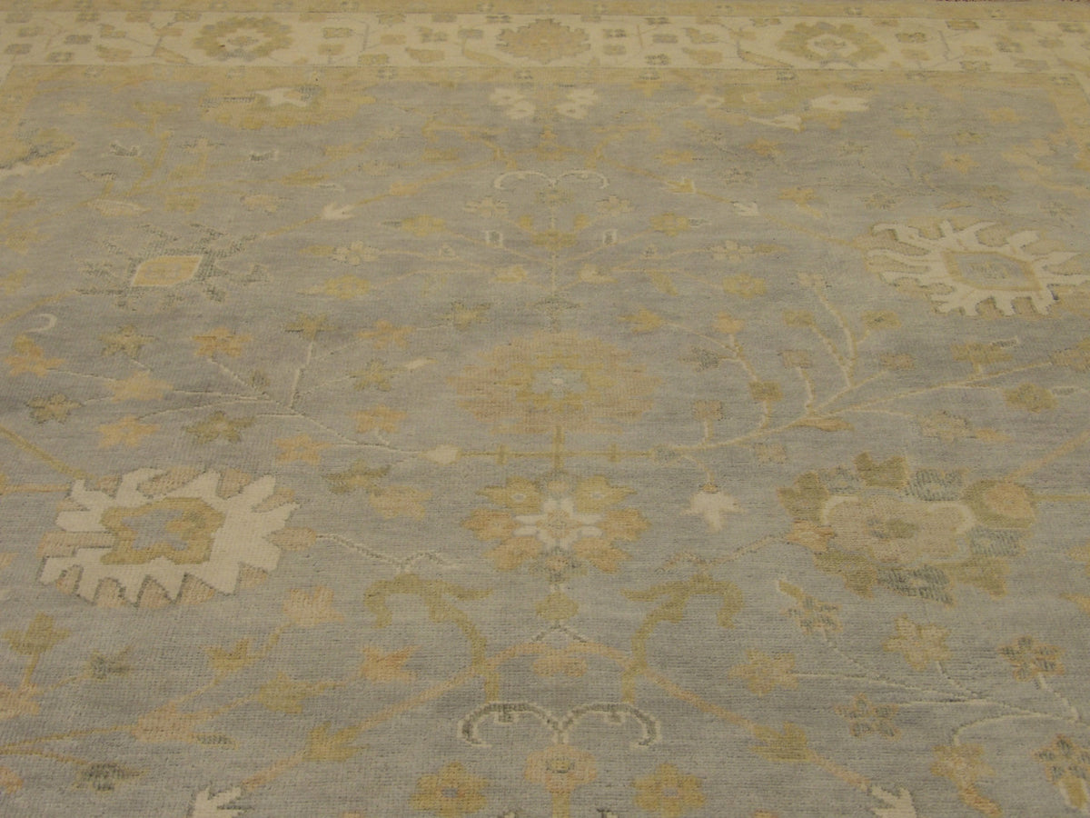 Back of Turk Anatolian Oushak Wash hand-knotted rug