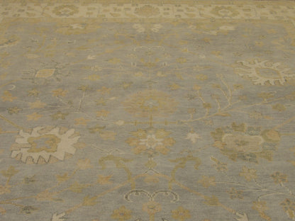 Back of Turk Anatolian Oushak Wash hand-knotted rug