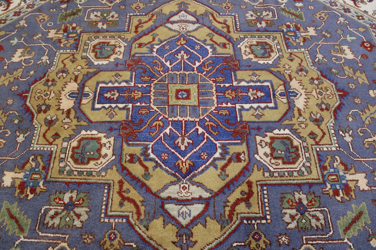 Full view of Tribal Indo Heriz rug