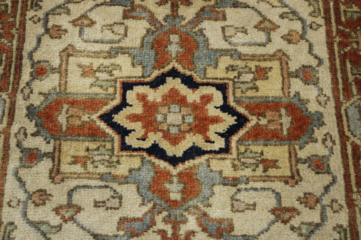 Close-up of wool pile, Beige rug