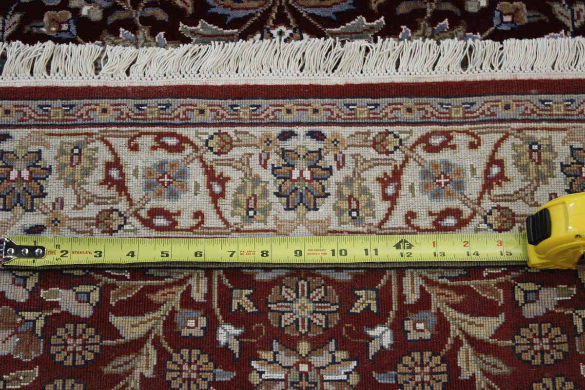 Back of Traditional Fine Heraki hand-knotted rug
