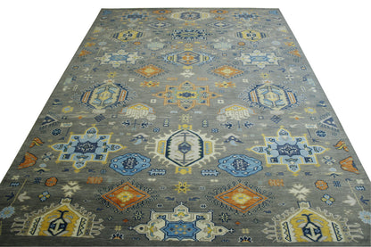 Full view of Oushak Ziegler Kazak rug