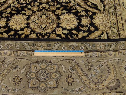 Black & Gold Fine Persian Ziegler rug in room setting