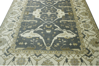 Oushak Ziegler rug corner detail