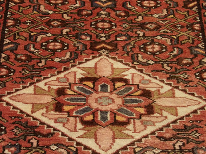 Back of Hamadan hand-knotted runner